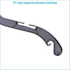Sswbasics Black Plastic Dress Hangers 17 in, 20 Pack Hangers for Dresses | Slim black prof - Image 3
