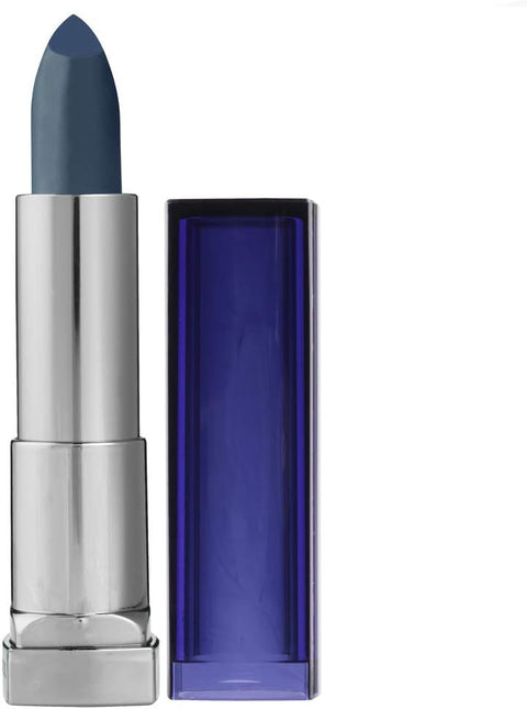 Maybelline New York Color Sensational Blue Lipstick Matte Lipstick, Midnight Blue, 0.15 oz,Pack of 1