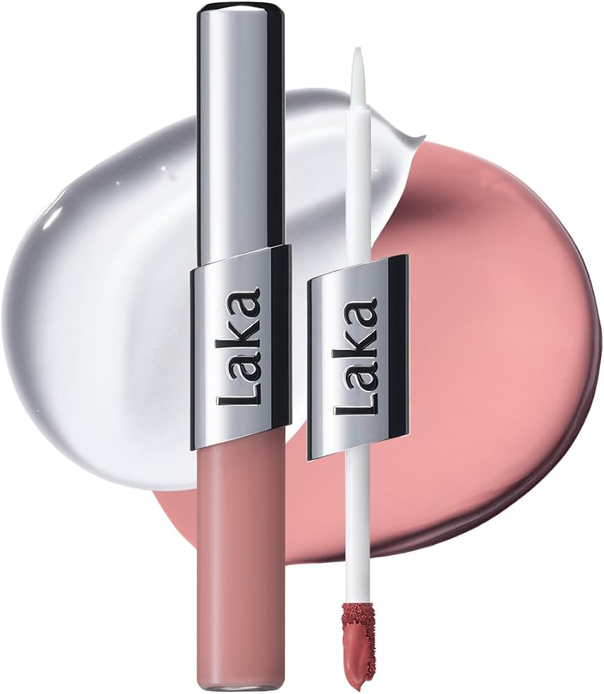 Laka Perfect Twin Lip, 8.9g/0.31oz, Dual Matte Lip Stain & Clear Gloss, High Pigmented Color, Lightweight Fit, Smooth Glide, Non-Sticky Texture for All-Day Stain, K-Beauty