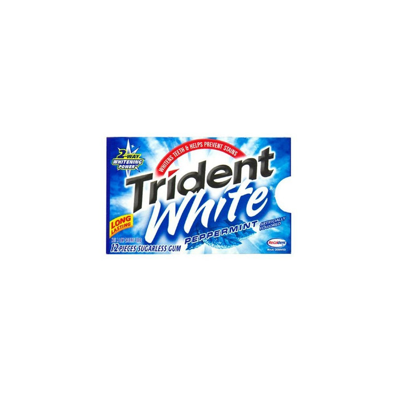 Trident White Gum, Peppermint, 12-Piece Packages (Pack of 12)