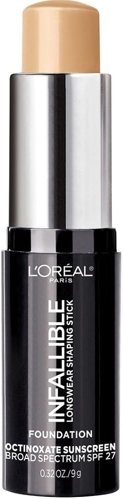L'Oreal Paris Makeup Infallible Longwear Shaping Stick Foundation, 405 Sand, 1 Tube, 0.32 Ounce - Personal Care