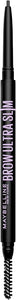 Maybelline Express Brow Ultra Slim Eyebrow Makeup, Brow Pencil with Precision Tip and Spoolie for Defined Eyebrows, Black, 1 Count