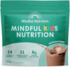 Mindful Nutrition Kids Protein Powder Shake Mix, Organic Fruit and Vegetable Green Superfoods, Vitamins, Minerals, Healthy Chocolate Milk Snack for Toddlers, Kids, Teens and Adults 12.7oz
