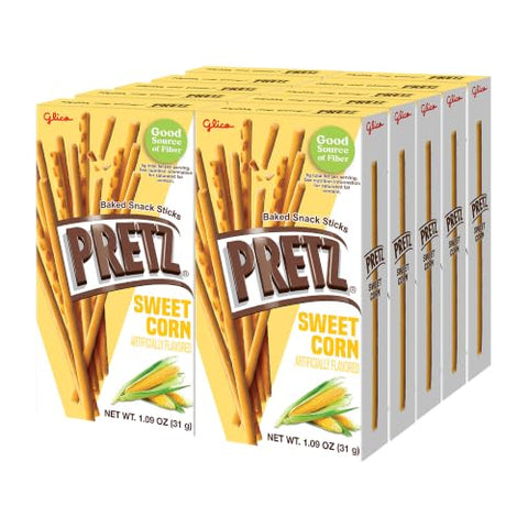 Glico Pretz Sweet Corn, 1.09 oz (Pack of 10) - Personal Care