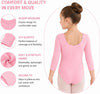 Moret Kids Girls' Ballet and Dance 3/4 Sleeve Leotard - Classic Cotton Stretch Studio Prac - Image 4