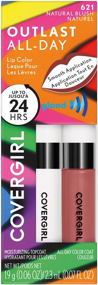 CoverGirl Pride Outlast All-Day Lip Color With Topcoat, Natural Blush