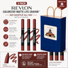 3-Piece Matte Lip Crayon Revlon Gift Set - 003 Souffle All Day Nude Shade, Long Lasting Ve - Image 4