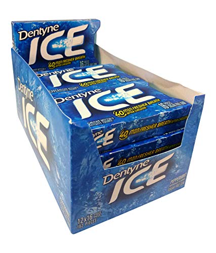 Dentyne Ice Gum Club Pack, Peppermint, 16 Pieces, 12 Count , 192 Pieces Total