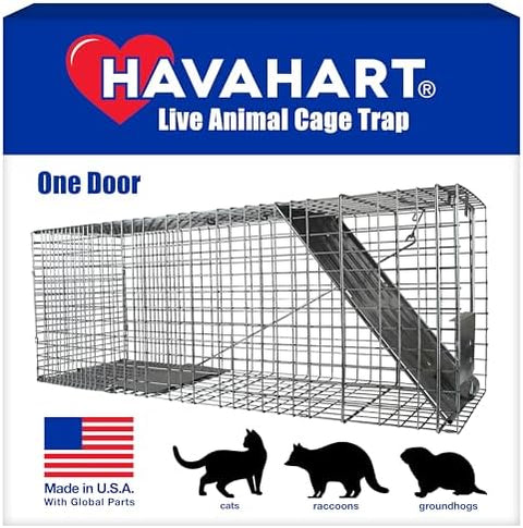 Havahart Large 1-Door Live Animal Trap for Raccoons, Cats, Bobcats, Beavers