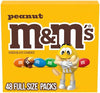 M&M'S Peanut Chocolate Candy, Full Size Candy 1.74 oz Bag, Bulk Pack of 48 - Image 1