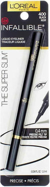L'Oreal Paris Infallible The Super Slim Liquid Eyeliner, Black [400] 0.034 oz (Pack of 3) - Personal Care