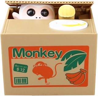 Money Box for Kids, Piggy Bank Steal Coin Box, Electronic Money Bank with Smart Voice Prompt, Great Christmas/Birthday Gift for Children (Monkey)