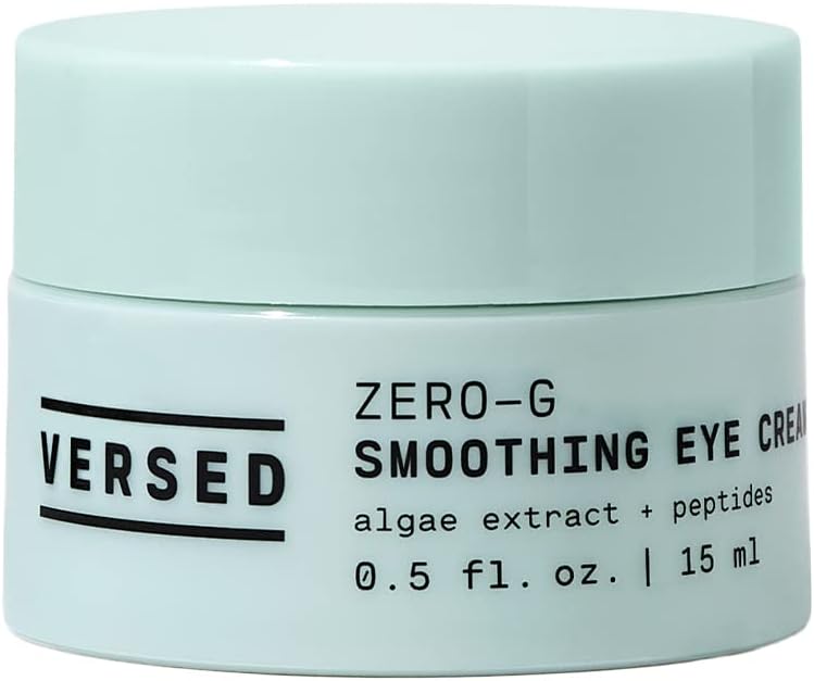 Versed Zero-G Smoothing Eye Cream - Smoothing Algae Extract, Firming Peptides and Deeply Moisturizing Olive Oil - Vegan Eye Cream For Wrinkles And Fine Lines (0.5 fl oz)