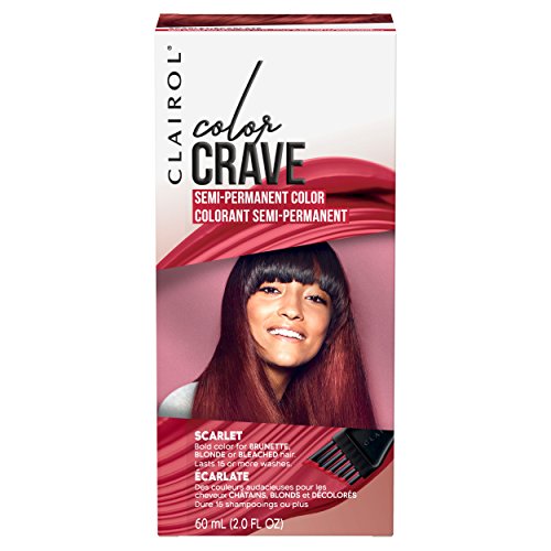 Clairol Color Crave Semi-Permanent Hair Dye, Scarlet Hair Color, 1 Count