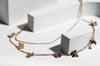 Charming Charlie 2 Layered Colorful Butterfly Charm Necklace: Stylish Layered Gold Necklac - Image 2