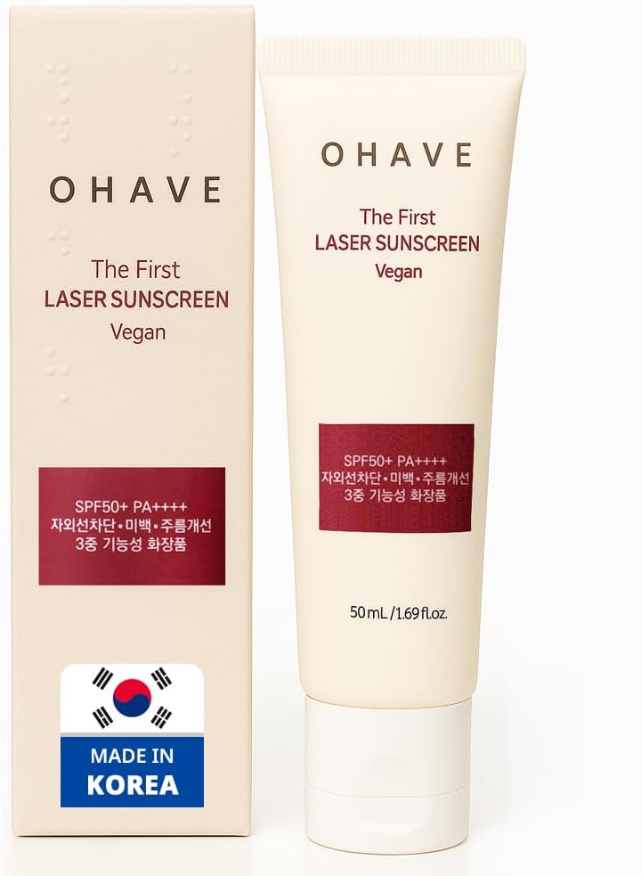 Ohave Sunscreen SPF 50+ PA++++ Broad Spectrum Sunblock | Lightweight, Non-Greasy & Water-Resistant | Moisturizing UV Protection for Face & Body | UVA/UVB Defense | For Sensitive & All Skin Types