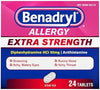 Benadryl Extra Strength Allergy Tablets, 50 mg Diphenhydramine HCl, 24 Ct - Personal Care - Image 1