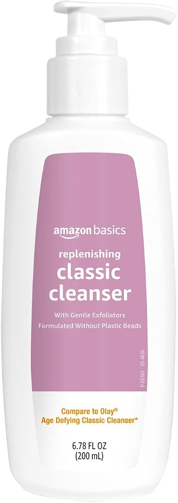 Amazon Basics Gentle Exfoliating Face Wash, Replenishing Daily Facial Cleanser, Refreshing, 6.78 fl oz - Personal Care