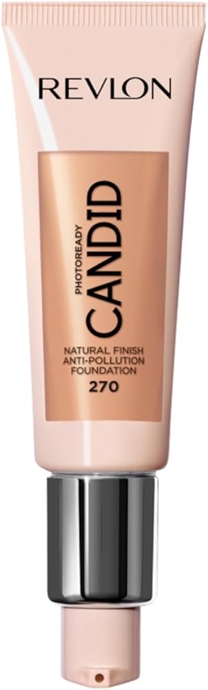 Revlon PhotoReady Candid Natural Finish Foundation, Anti-Pollution & Antioxidant, 270 Medium Beige, 0.75 fl oz. - Face Makeup - Beauty