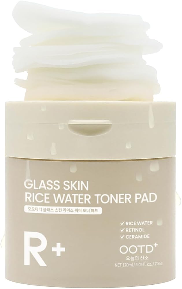 Ootd #OOTD Rice Water Toner Pads for Glass Skin, 70 Pads | Korean Skincare - Personal Care