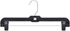 Big TOP DEALS USA 14-Inch Black Plastic Hangers with Adjustable Clips, Heavy-Duty Skirt and Pants Hangers - Personal Care