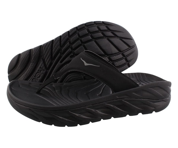 HOKA ONE ONE Ora Recovery Womens Sandals Size 11, Color: Black/Dark Gull Grey/Black