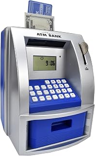 Toy Talking ATM Bank ATM Machine Savings Bank for Kids - Blue