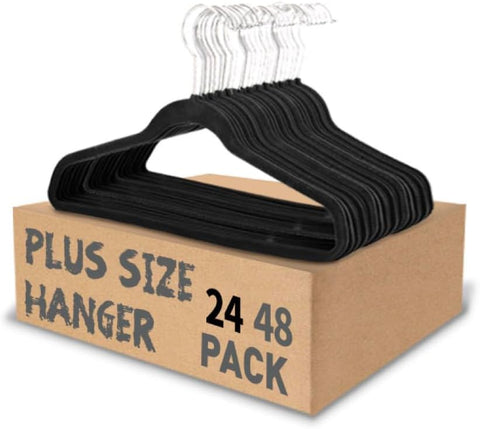 BIGTOPDEALSUSA Shirt Hangers, Recycled Plastic with Notches, Black, 19 Inch, , Clothing Hangers for Shirts, Blouses, Dresses and Garment Storage