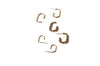 Charming Charlie 3 Pairs of Gold-Plated Assorted C-Hoop Earrings - Unleash Your Inner Elegance with Endless Options. - Personal Care