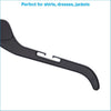 Sswbasics 17 inch Break-Resistant Black Plastic Dress Hangers - | Molded from K-Resin to w - Image 3