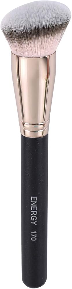 ENERGY Under Eye Concealer Brush Small Foundation Brush for Liquid Cream Powder Makeup Blending Concealing Setting Soft Dense Vegan Full Coverage Face Makeup Brush with Case