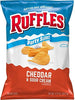 Ruffles Potato Chips, Cheddar & Sour Cream, 12.5 oz Party Size Bag - Image 1
