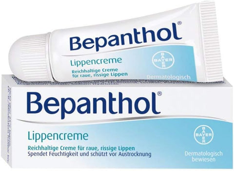 Bepanthol Lip Cream 7.5 g - Lip Treatment - Facial Care - Instant Beauty - Pro-Vitamins and Ceramides - Germany