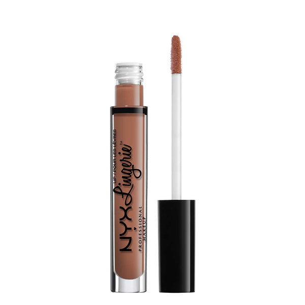 NYX PROFESSIONAL MAKEUP Lip Lingerie Matte Liquid Lipstick - Push-Up, Brown Spice Pink