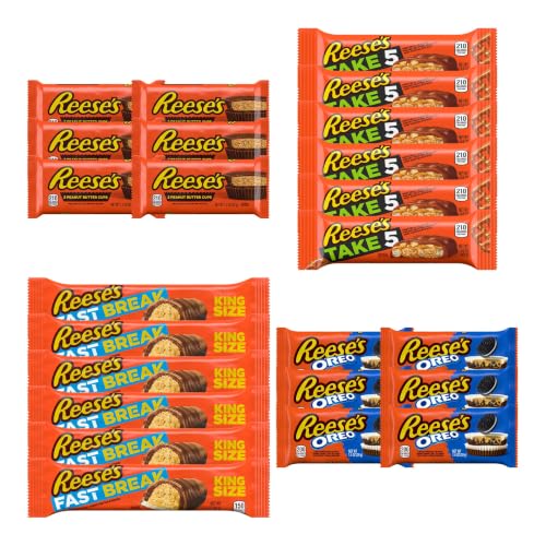 Big TOP DEALS USA 24 Reese's Cups, Take 5, Fast Break & OREO Cups Candy - Personal Care