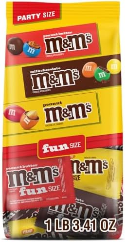 M&M'S Peanut & Peanut Butter Fun Size Candy Variety Pack, Bulk, 19.41 oz - Personal Care