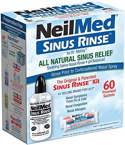Neilmed Sinus Rinse - A Complete Sinus Nasal Rinse Kit, 50 count (Pack of 1) Count may vary - Personal Care