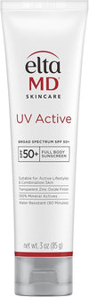 Eltamd UV Active 100% Mineral Sunscreen, SPF 50+ Full Body Sunscreen for Active Lifestyles, Water Resistant Up to 80 Minutes, 3.0 oz Tube - Personal Care