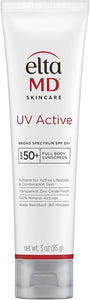 Eltamd UV Active 100% Mineral Sunscreen, SPF 50+ Full Body Sunscreen for Active Lifestyles, Water Resistant Up to 80 Minutes, 3.0 oz Tube - Personal Care