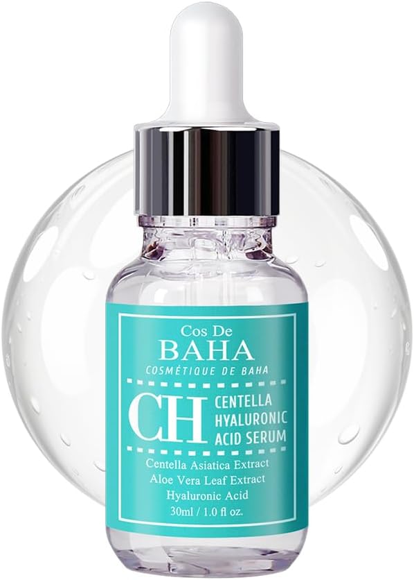 Cos De BAHA Centella Serum 1 Fl Oz – Lightweight Cica Serum with Centella Asiatica Extract, Madecassoside & Hyaluronic Acid for Sensitive-Feeling Skin (30 ml)