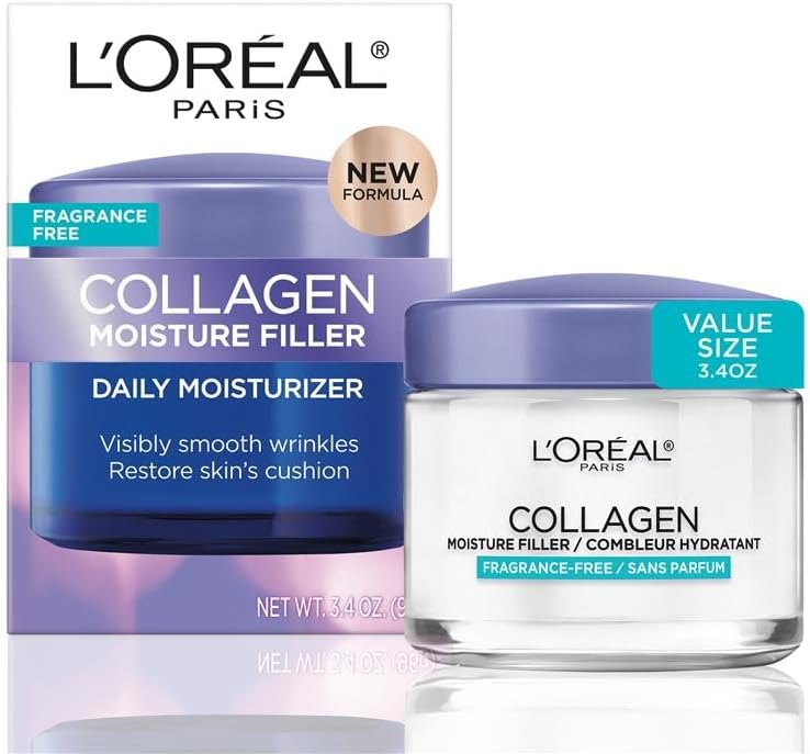 L'Oreal Paris Collagen Moisture Filler Anti-Aging Face Moisturizer, 3.4 Oz - Personal Care