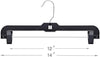 Big TOP DEALS USA 14-Inch Black Plastic Hangers with Adjustable Clips, Pants and Skirt Han - Image 3