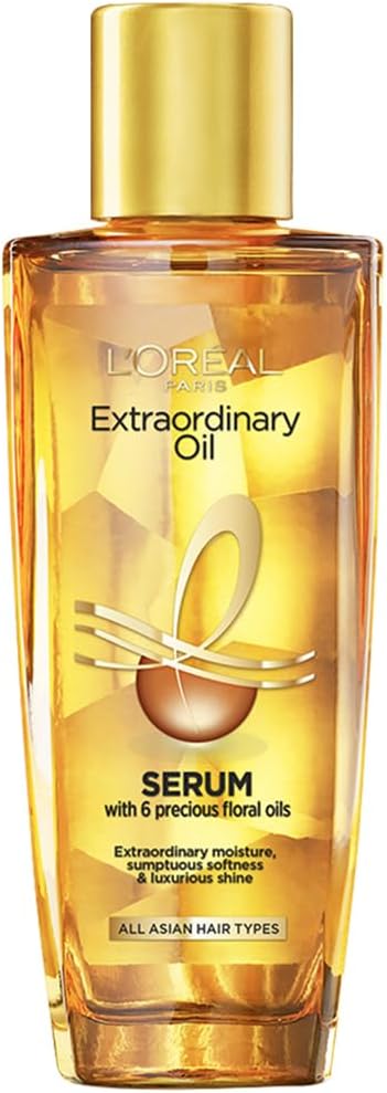 L'Oreal Paris Serum, Protection and Shine, For Dry, Flyaway & Frizzy Hair, With 6 Rare Flower Oils, Extraordinary Oil, 30ml - Personal Care