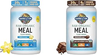 Garden of Life Vegan Protein Powder Raw Organic Meal Replacement Shakes Vanilla and Chocolate 28 Servings Each