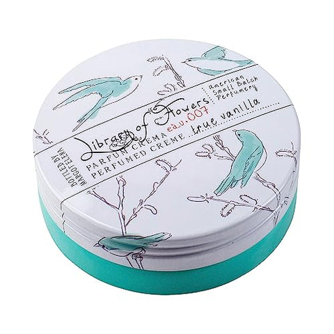 Library of Flowers True Vanilla Parfum Crema, 2.5 oz – Solid Perfume Balm - Personal Care