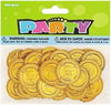 Unique Treasure Gold Plastic Coins -1" (30 Ct) - Perfect for Party Favors, Games, and Treasure Hunts