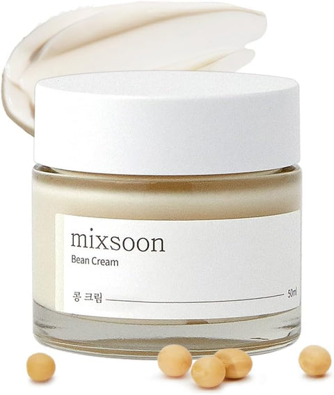Mixsoon Bean Cream-Deep Moisturizer Face Cream, Hydrating and Smoothing for Face, Fermented Soybean Extract, Lightweight Non-Sticky Finish 50ml / 1.69 fl.oz. Korean Glass Skin Care