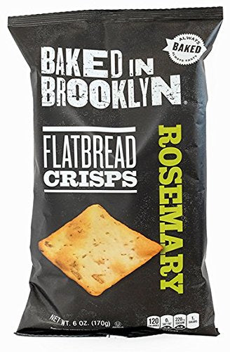 Baked In Brooklyn Flatbread Crisps Rosemary 6 oz (pack of 6)