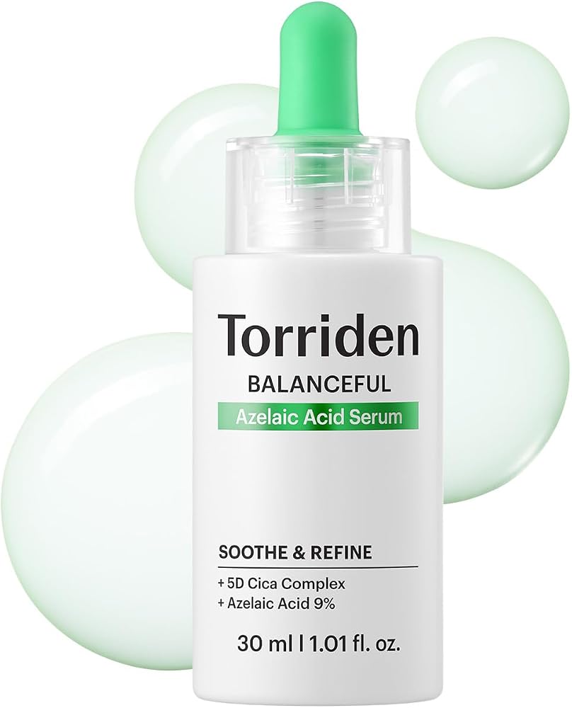 Torriden BALANCEFUL Azelaic Acid Serum 30ml | Blemish Redness Relief, Pore & Sebum Control for Sensitive Skin| Azelaic Acid 9%, 5D Cica Complex | Korean Skincare | Facial Serum