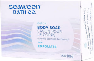 Seaweed Bath Co. Exfoliate Detox Body Soap, 3.75 Ounce, Sustainably Harvested Seaweed, Charcoal (Packaging May Vary) - Personal Care